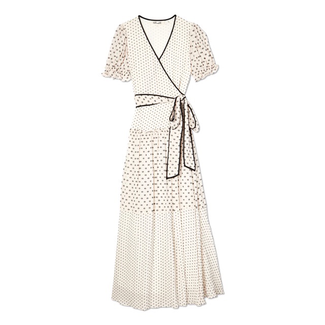 Diane Von Furstenberg Breeze Maxi Wrap Dress Small Bnwt